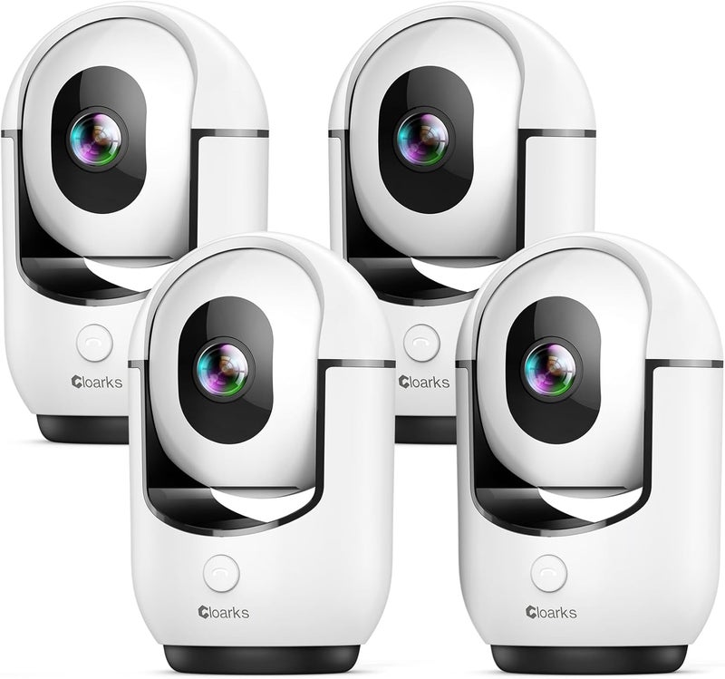 Cloarks 2K Pan/Tilt Security Camera, WiFi Indoor Cameras for Home Security with AI Motion Detection, Pet/Dog/Baby Camera with Phone App, 2-Way Audio, 24/7, Siren, TF/Cloud Storage, 4 Pack - Image 1